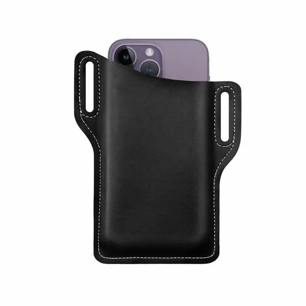 Phone holster close-up of belt clip attachment