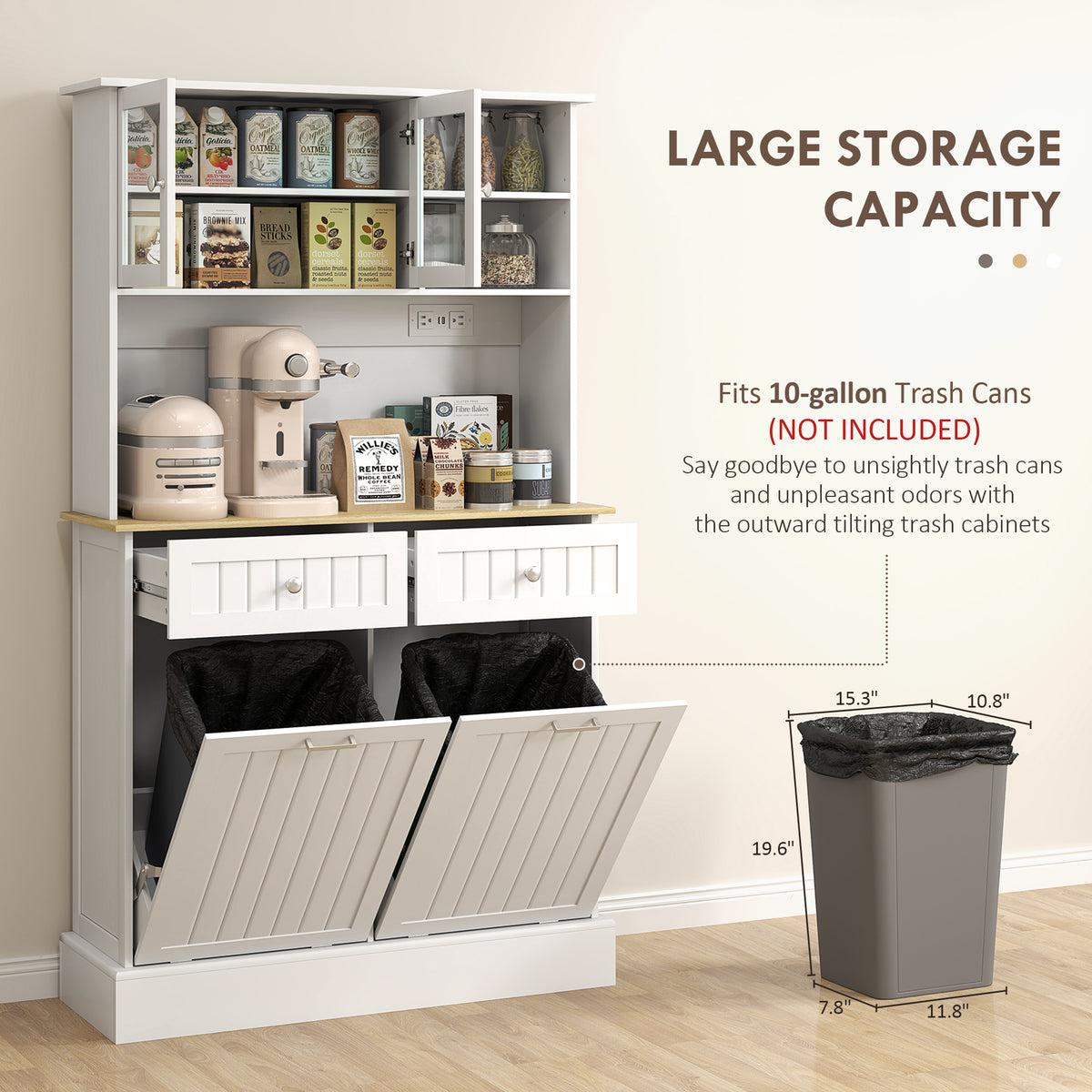 Kitchen pantry cabinet interior shelves