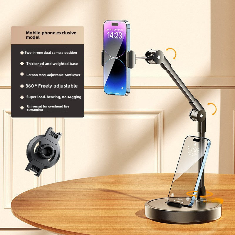 Adjustable Desktop Tablet Phone Stand with Holder for Live Streaming