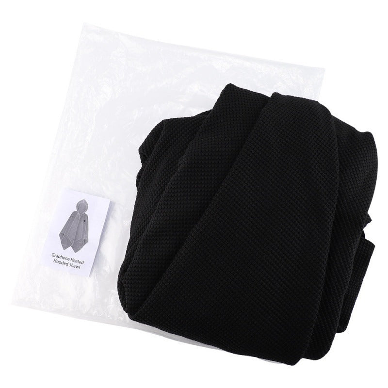 USB Graphene Heated Hooded Shawl Three-Speed Electric Wrap