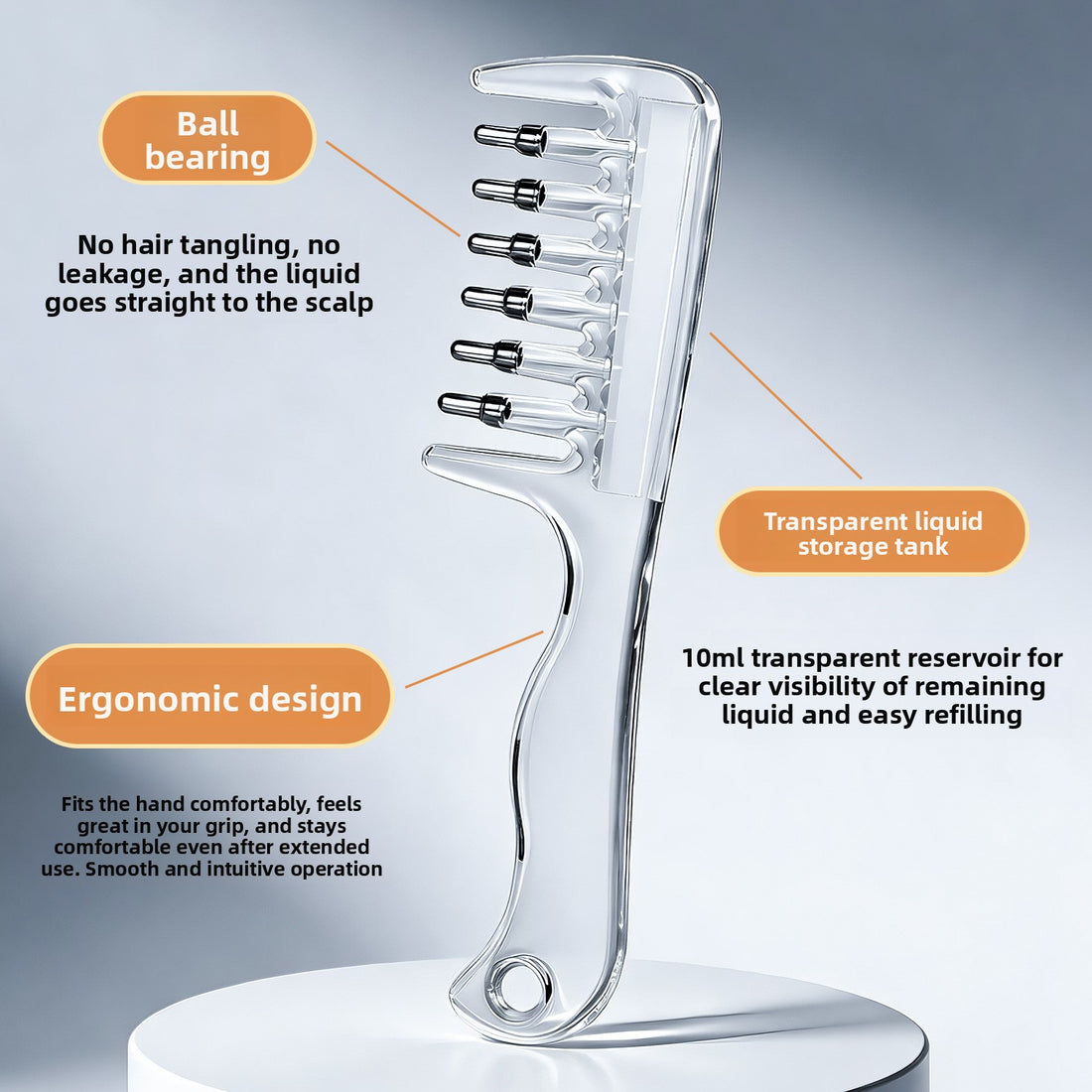 Premium Scalp Applicator Comb with Roller Balls