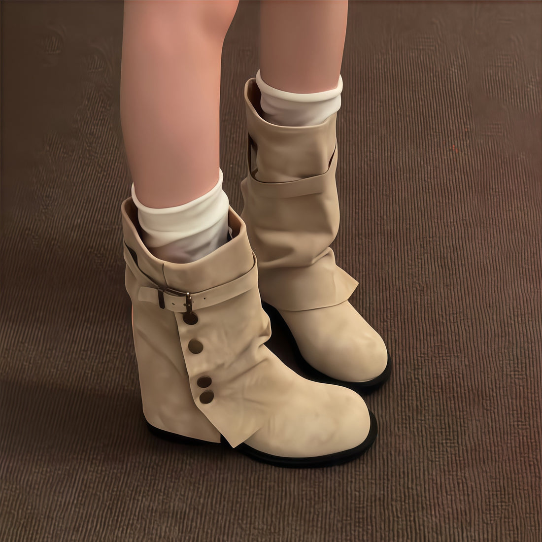 Boot-cut pants and boots