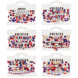 Red White Blue American Flag Bracelet