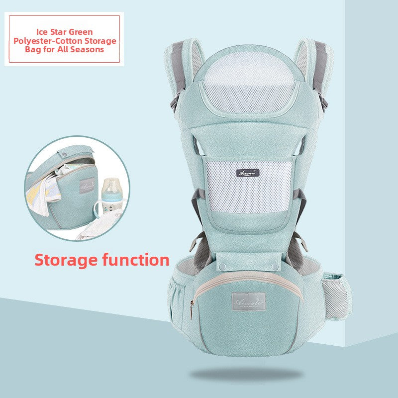 Foldable Baby Carrier with Waist Stool Dual Shoulder Support product image 3