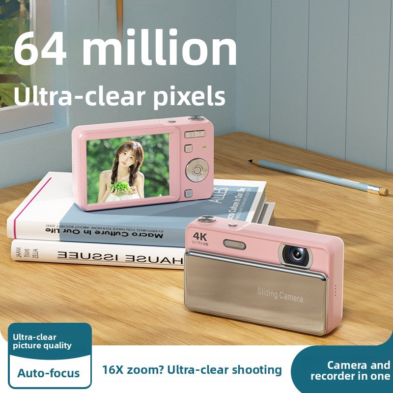Sliding Digital Camera with 4K HD Video and Photo