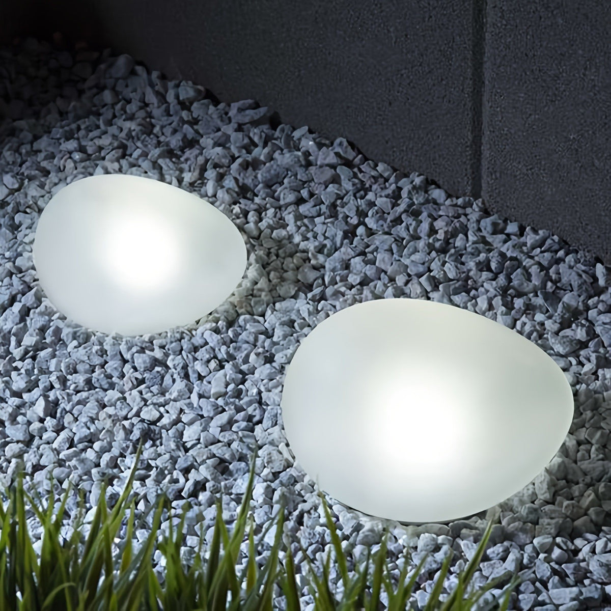 Solar-Powered Pebble Stone Garden Lights