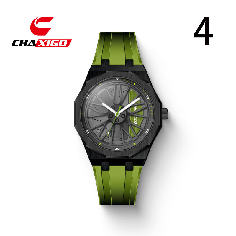Mens Rotating Bezel Quartz Watch Waterproof