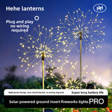 LED Solar Flower Fireworks Lights Outdoor Waterproof Copper Wire