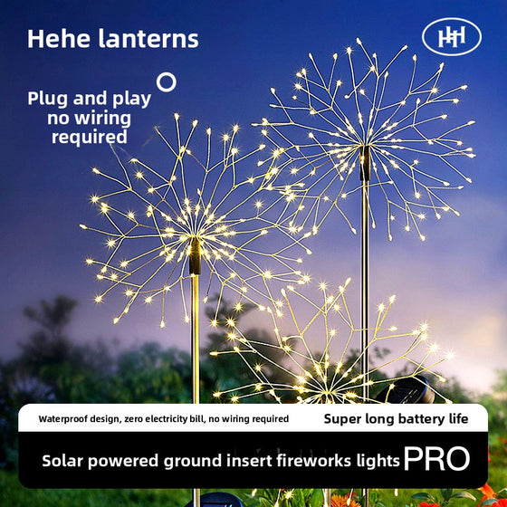 LED Solar Flower Fireworks Lights Outdoor Waterproof Copper Wire product image 1