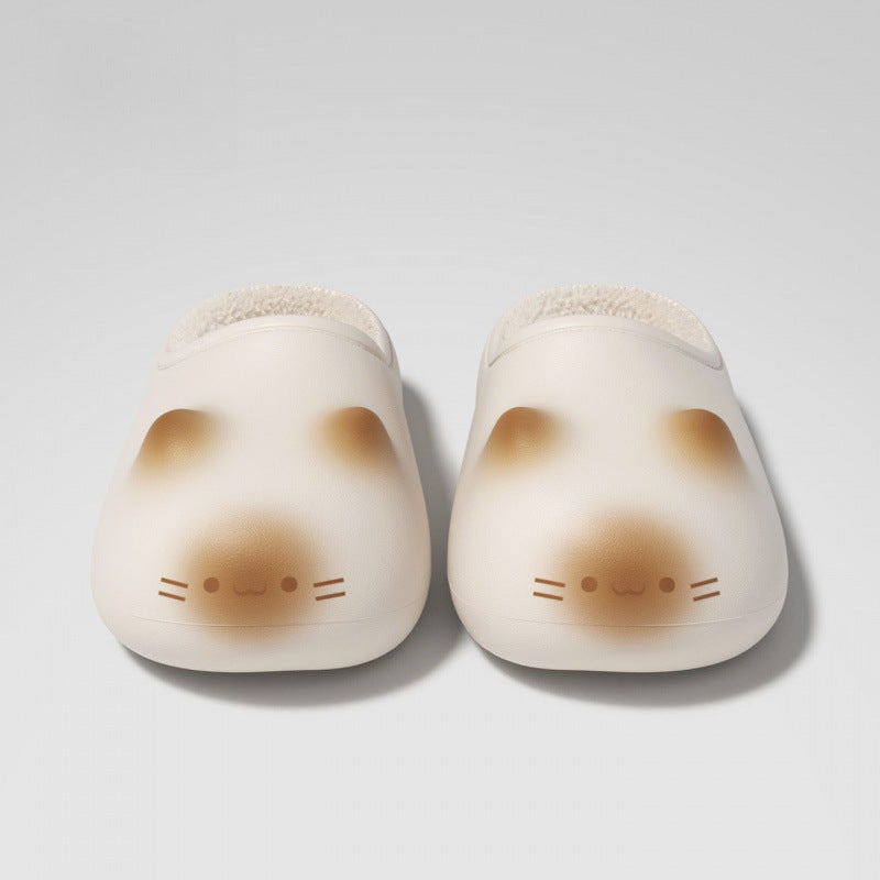 Cute Kitten Fleece-Lined Slippers