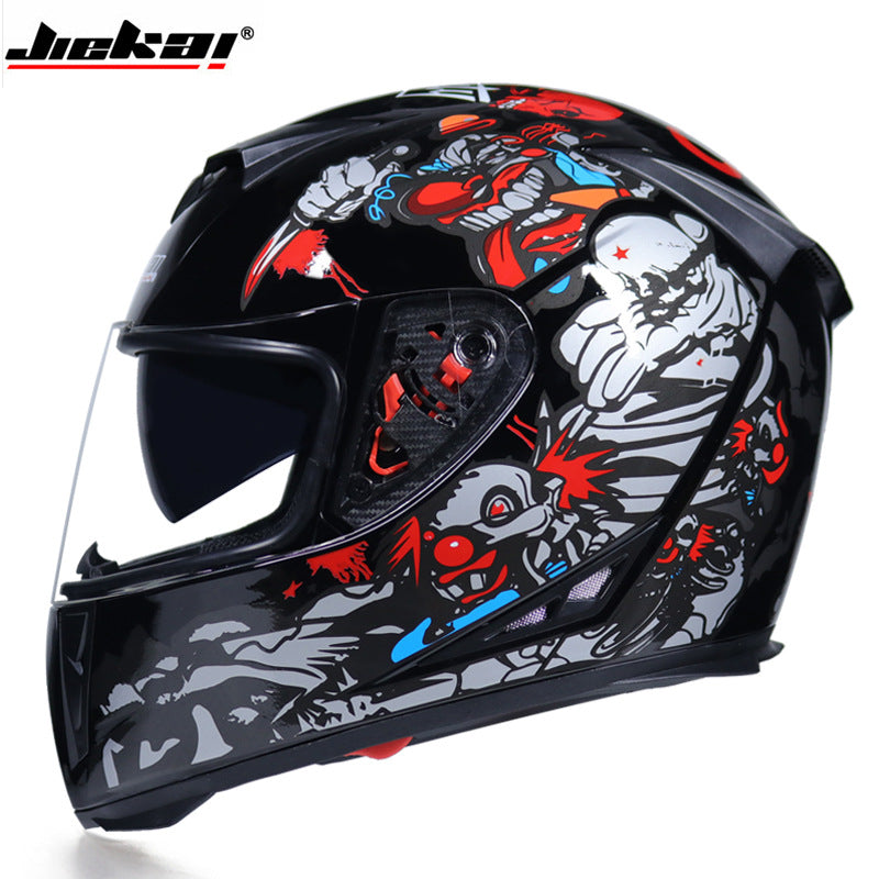 Jiekai Dual Lens Full Face Bicycle Helmet