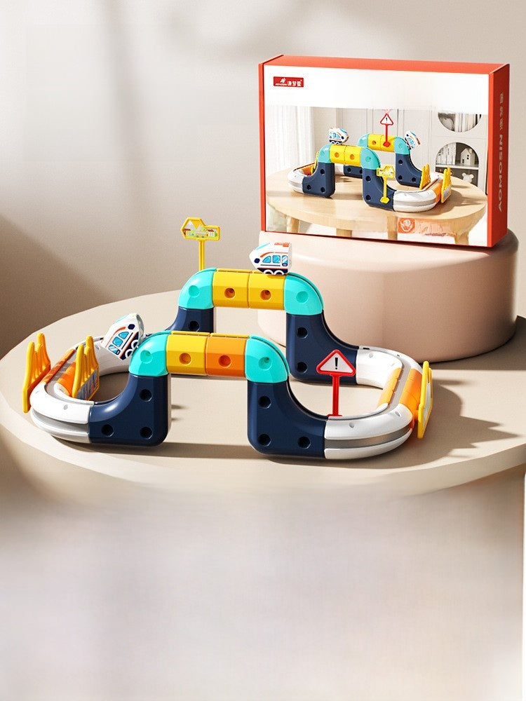 Magnetic Rail Track Building Toy Set