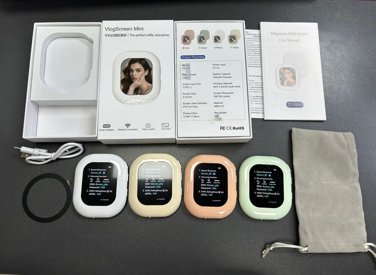 Wireless Phone Screen Caster with Audio and Focus