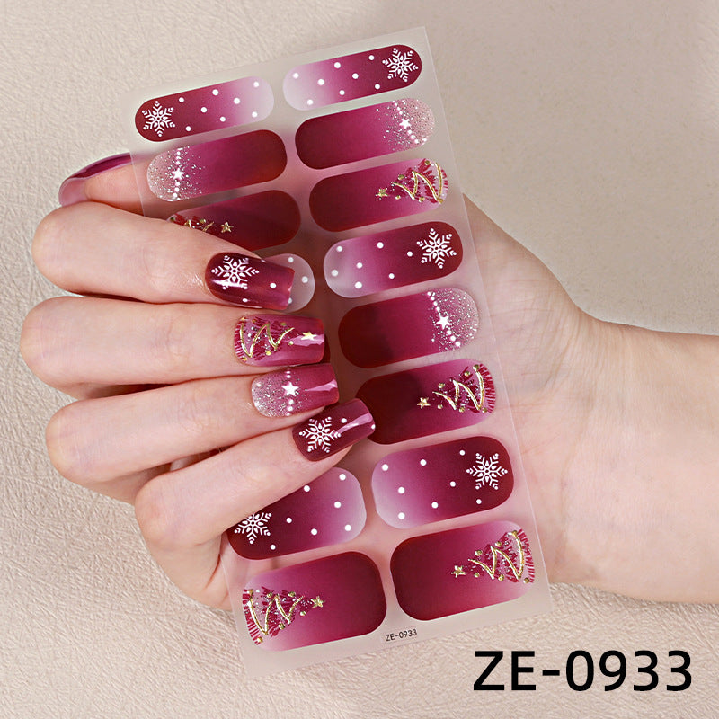 French Gold Foil Glitter Nail Stickers