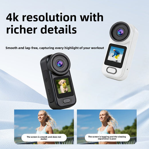 Thumb Action Camera 4K Dual Screen Recorder