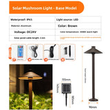 Solar Powered Waterproof LED Mushroom Lawn Light