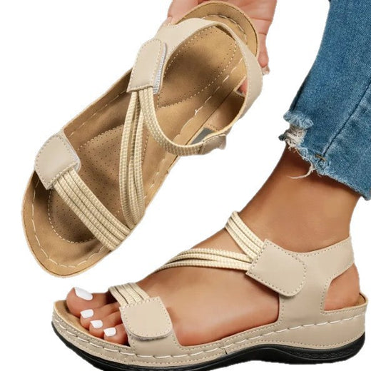 Womens Velcro Wedge Sandals