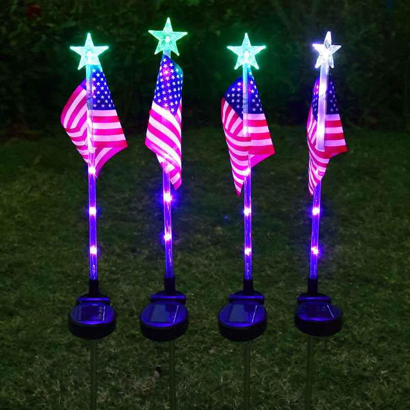 Solar Powered Flag Garden Light