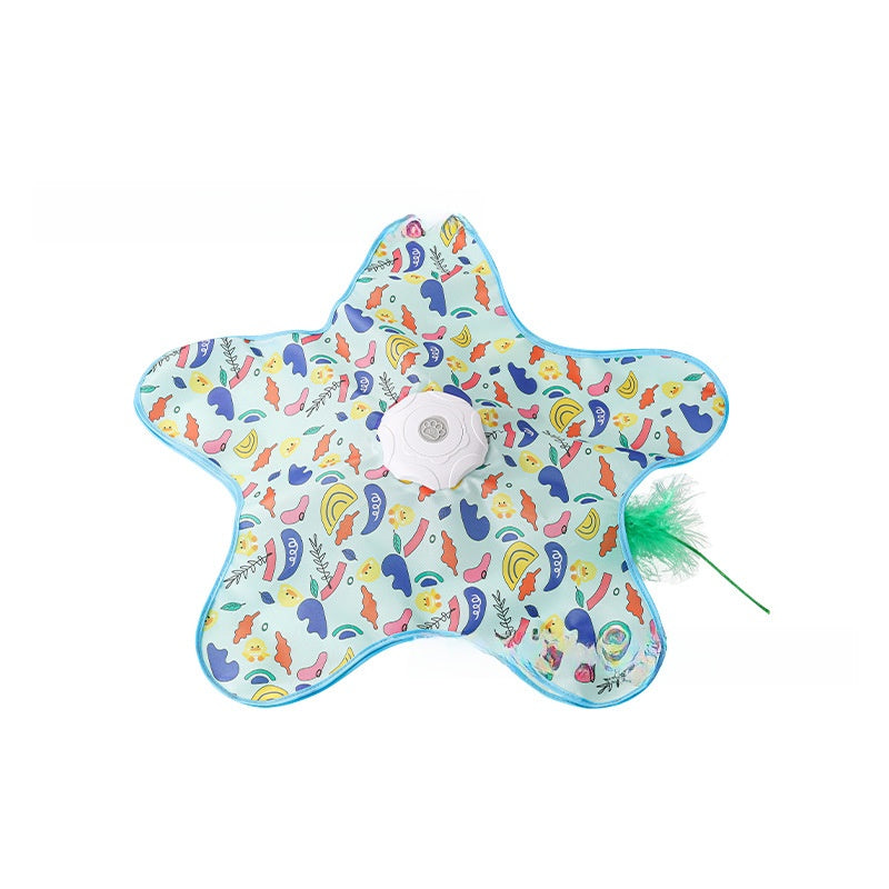 Interactive Automatic Cat Toy Hide and Seek Cover with Replaceable Teaser Wand