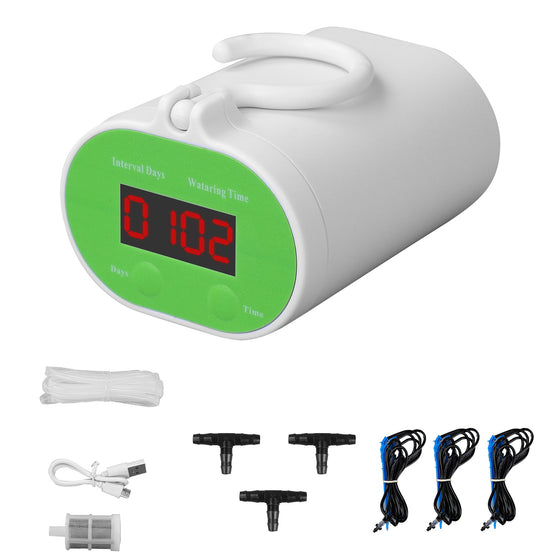 Automatic indoor plant watering system with timer, pump and drip stakes, photo 2 of 10