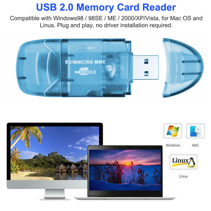 Card reader size comparison next to a coin