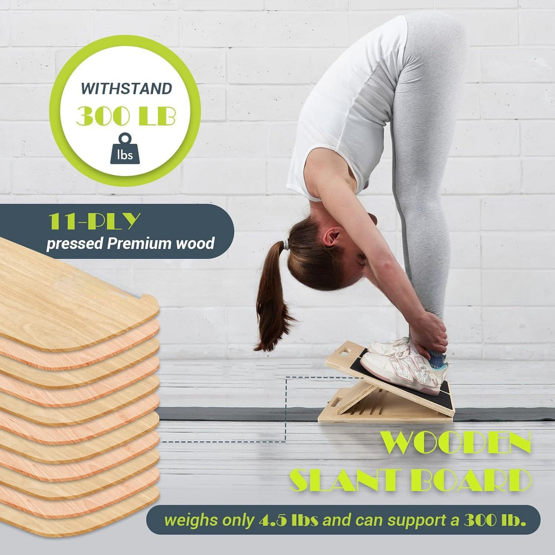 Wooden stretching plate