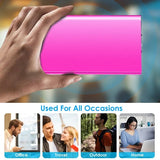 Slim power bank showing dual USB output ports