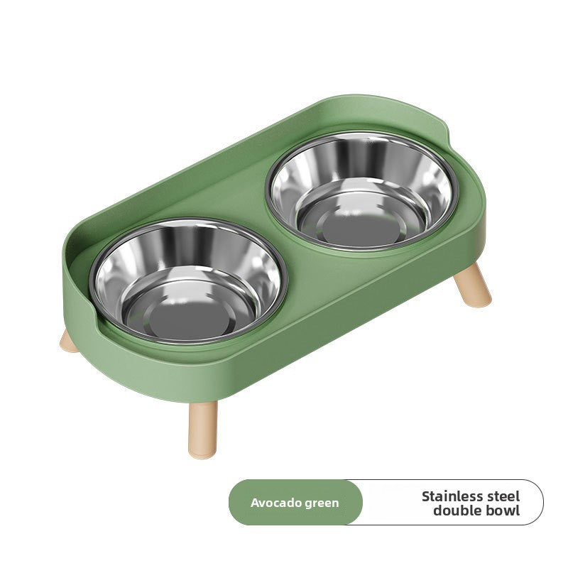 Anti-Spill Double Pet Bowl with Cervical Support