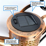 Outdoor waterproof solar-powered perforated projection lamp