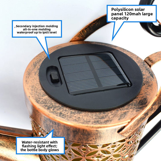 Outdoor waterproof solar-powered perforated projection lamp Decor product image 4