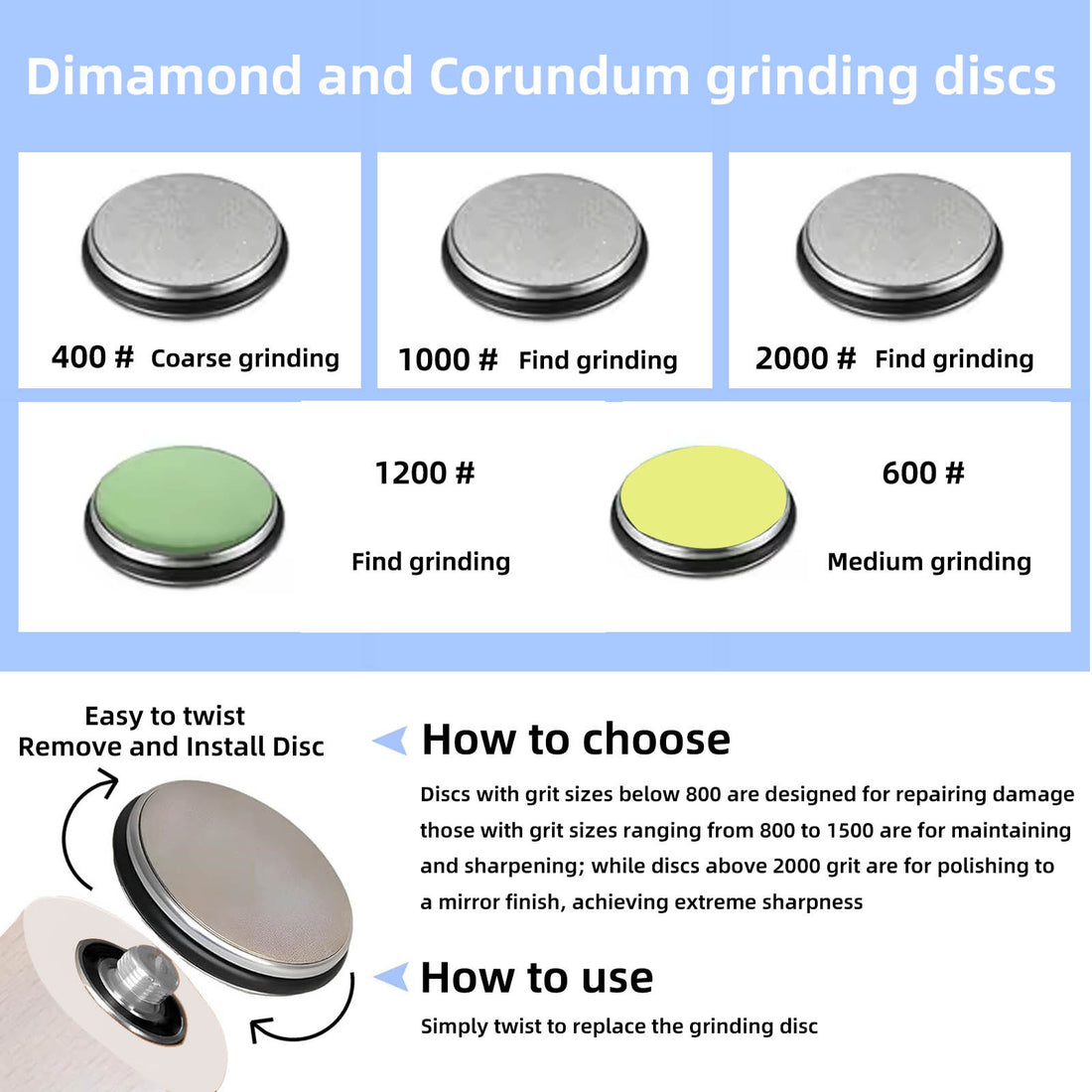 Diamond knife sharpener and whetstone grit options, photo 3