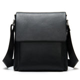 Cowhide Men's Shoulder Bag, Casual Cowhide Flap-Style Shoulder Bag for Men, Trendy and Versatile Commuter Crossbody Bag