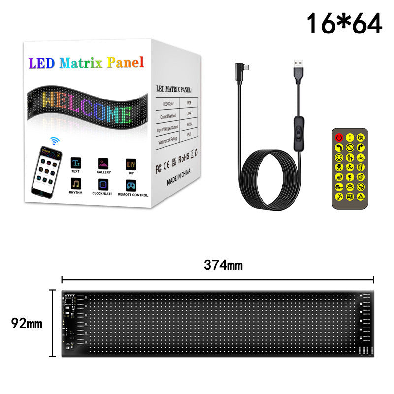 Bluetooth App Controlled Flexible LED Car Display Screen
