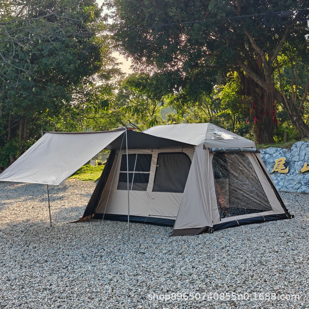 Automatic Quick-Open Camping Tent with Chimney Ventilation