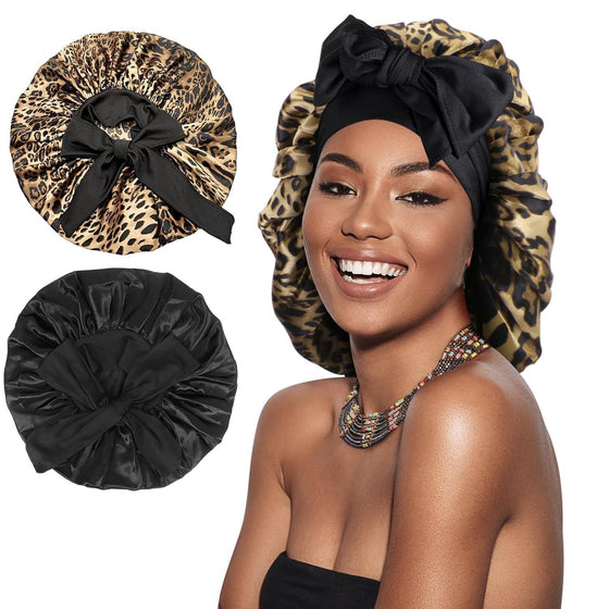 Womens Satin Sleep Cap Hair Protection Bonnet