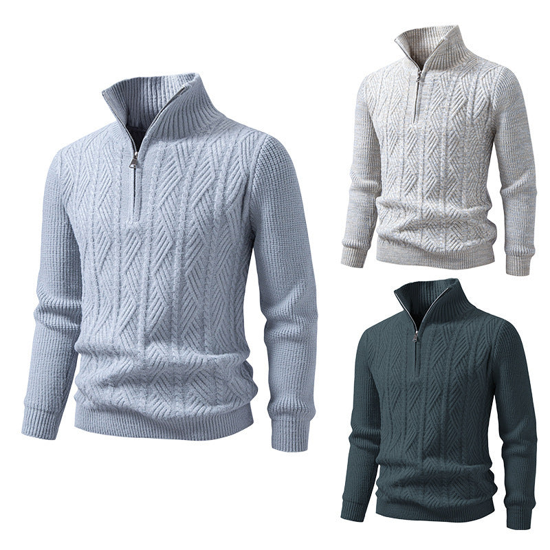 Men's short-sleeved knitted cardigan