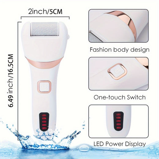 Electric foot file packaging on white background