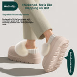 Warm Cotton Slippers with Removable Inner Cover