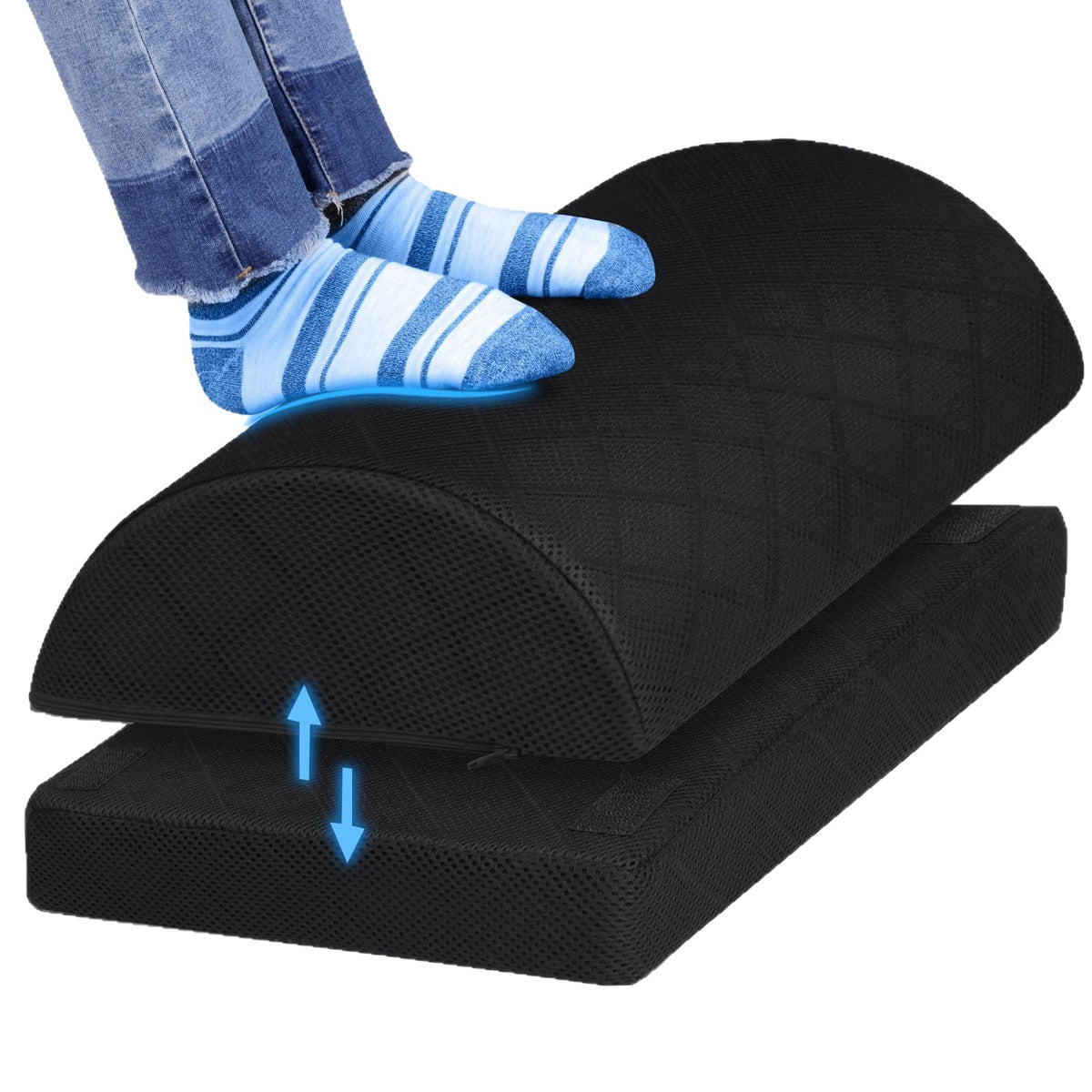 Office Footrest Mat with High-Resilience Sponge