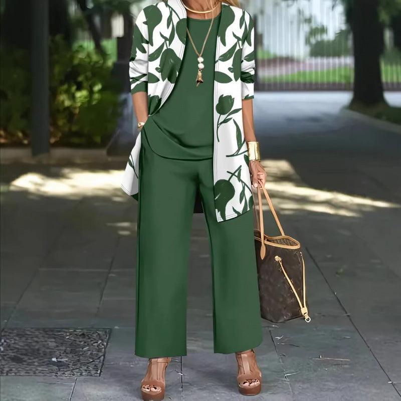 3D Printed 3-Piece Set Top Vest Pants Fashion Sports Outfit