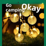 Solar-Powered LED Bubble Ball String Lights