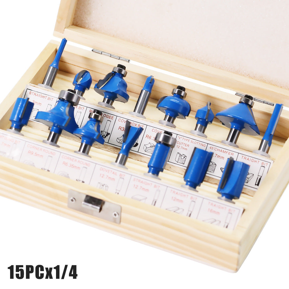 Woodworking milling cutter set