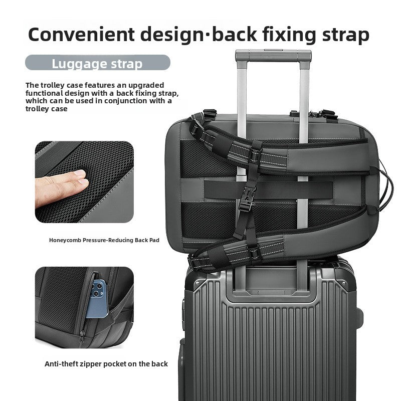 Men's Large Capacity Water-Resistant Vacuum Compression Travel Backpack