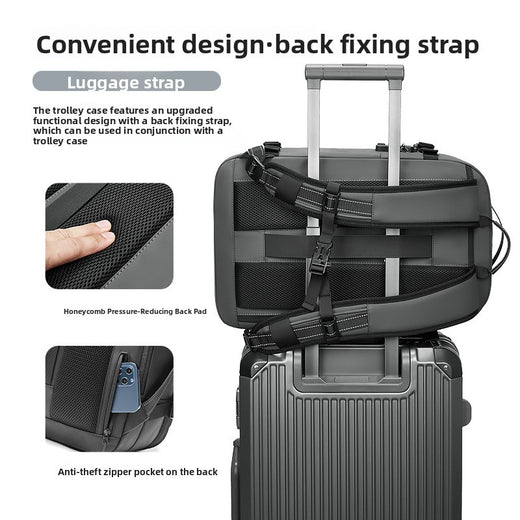 Men's Large Capacity Water-Resistant Vacuum Compression Travel Backpack