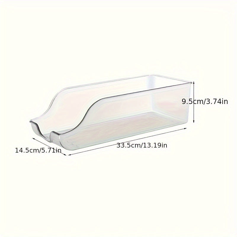 Refrigerator storage box for household use, transparent in color