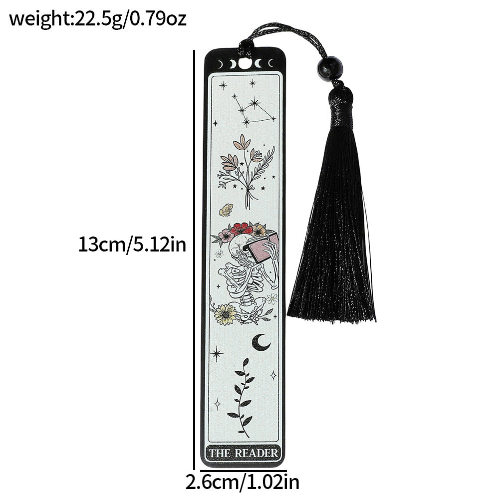 Stainless steel reading bookmark
