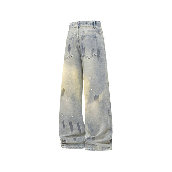 Vintage Splatter Paint Denim Jeans