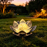 Solar Powered Lotus Flower Garden Light
