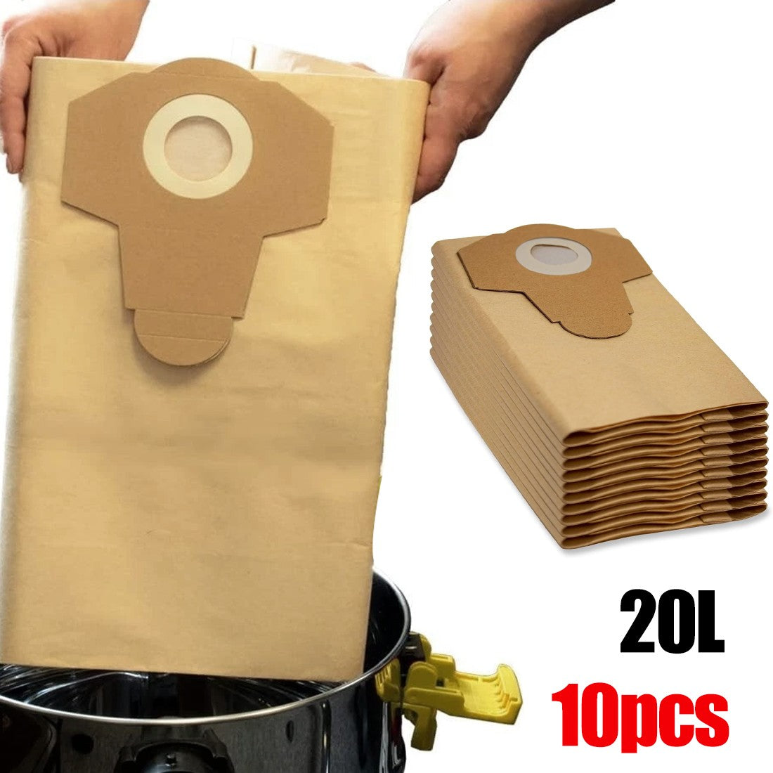 10PCS 20L Vacuum Cleaner Dust Bags Filter Set