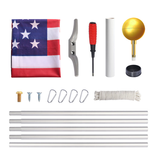 Telescopic Flagpole Aluminum Alloy Outdoor Display